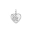 Diamond Paw Print Heart Pendant in 14K White Gold (0.1 ct. tw.) - Sophia Jewelers