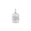 Diamond Paw Print Rectangle Pendant in 14K White Gold (0.1 ct. tw.) - Sophia Jewelers