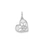 Diamond Paw Print Heart Pendant in 14K White Gold (0.08 ct. tw.) - Sophia Jewelers