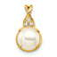 10k FWC Pearl and Diamond Pendant