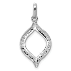 14k White Gold 1/2 carat Lab Grown Diamond VS/SI+ G+ Complete Fashion Open Pendant