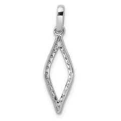 14k White Gold 1/4 carat Lab Grown Diamond VS/SI+ G+ Complete Fashion Geometric Pendant