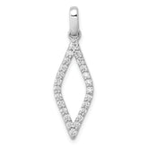 14k White Gold 1/2 carat Lab Grown Diamond VS/SI+ G+ Complete Fashion Geometric Pendant
