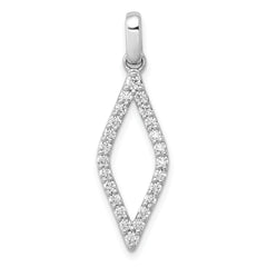 14k White Gold 1/2 carat Lab Grown Diamond VS/SI+ G+ Complete Fashion Geometric Pendant