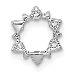 10k White Gold Diamond Fancy Circle Chain Slide