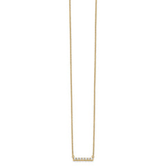 14k 1/4 carat Lab Grown Diamond VS/SI+ G+ Complete 18 inch Bar Necklace