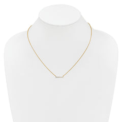 14k 1/4 carat Lab Grown Diamond VS/SI+ G+ Complete 18 inch Bar Necklace