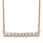14k Rose Gold 1/2 carat Lab Grown Diamond VS/SI+ G+ Complete 18 inch Bar Necklace