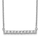 14k White Gold 1/2 carat Lab Grown Diamond VS/SI+ G+ Complete 18 inch Bar Necklace