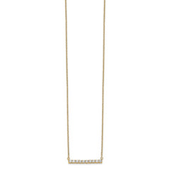 14k 1/2 carat Lab Grown Diamond VS/SI+ G+ Complete 18 inch Bar Necklace