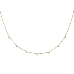 14k 1 carat Lab Grown Diamond VS/SI+ G+ Seven Station 18 inch Necklace