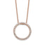 14k Rose Gold 1/2 carat Lab Grown Diamond VS/SI+ G+ 18 inch Round Pendant Necklace