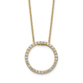 14k 1/2 carat Lab Grown Diamond VS/SI+ G+ 18 inch Round Pendant Necklace