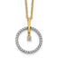 14k Two-Tone 1/5 carat Lab Grown Diamond VS/SI+ G+ Complete 18 inch Circle Necklace