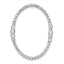 14k White Gold 3/4 carat Lab Grown Diamond VS/SI+ G+ Complete Oval Chain Slide Pendant