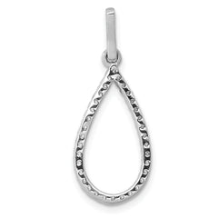14k White Gold 1/4 carat Lab Grown Diamond VS/SI+ G+ Complete Teardrop Dangle Pendant