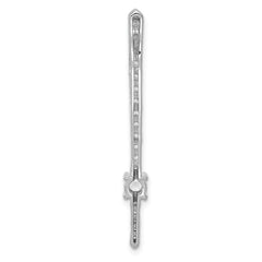 14k White Gold 5/8 carat Lab Grown Diamond VS/SI+ G+ Fashion Bar Chain Slide Pendant