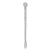14k White Gold 1 carat Lab Grown Diamond VS/SI+ G+ Fashion Bar Chain Slide Pendant