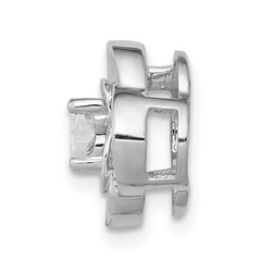 14k White Gold 1/4 carat Lab Grown Diamond VS/SI+ G+ Complete Flower Chain Slide Pendant