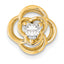14k 1/4 carat Lab Grown Diamond VS/SI+ G+ Complete Flower Chain Slide Pendant