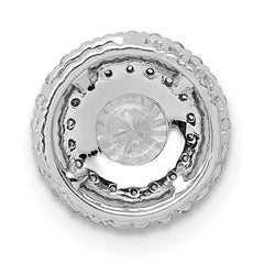 14k White Gold 3/4 carat Lab Grown Diamond VS/SI+ G+ Complete Halo Chain Slide Pendant