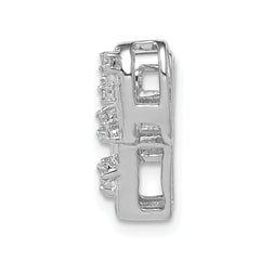 14k White Gold 1/10 carat Diamond Cactus Chain Slide