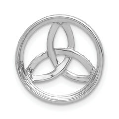 14k White Gold 1/3 carat Diamond Celtic Circle Chain Slide