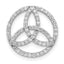 14k White Gold 1/3 carat Diamond Celtic Circle Chain Slide