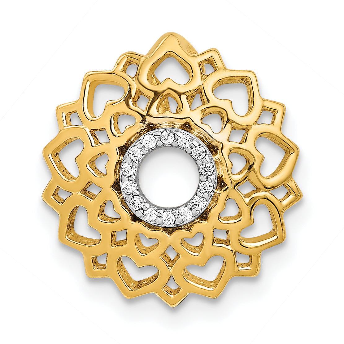 14k 1/20 carat Diamond Sahasrara/Crown Chakra Chain Slide