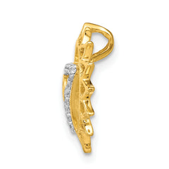 14k 1/10 carat Diamond Vishuddha/Throat Chakra Chain Slide