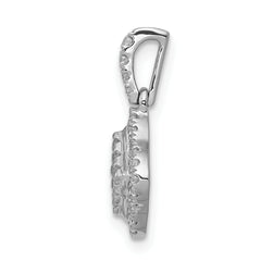 10k White Gold 1/4ct. Diamond Cluster Pendant