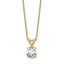 Round Lab-Grown Diamond Solitaire Necklace in 14K Yellow Gold (3/4 ct. tw., VS+ F+), 18 Inch - Sophia Jewelers