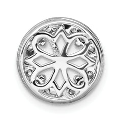 14k White Gold 1/2 carat Lab Grown Diamond VS/SI+ G+ Round Semi Mount Halo Chain Slide Pendant