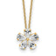 14k 1 carat Lab Grown Diamond VS+ F+ Complete 18 inch Flower Pendant Necklace