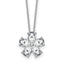14k White Gold 2 carat Lab Grown Diamond VS+ F+ Complete 18 inch Flower Pendant Necklace