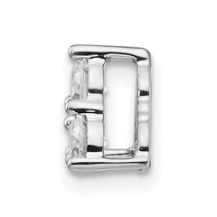 14k White Gold 1/2 carat Lab Grown Diamond VS/SI+ G+ Complete Three Stone Triangle Chain Slide Pendant