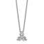 Lab-Grown Diamond Cluster Necklace in 14K White Gold (1/2 ct. tw.), 18 Inch - Sophia Jewelers