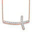 Lab-Grown Diamond Cross Necklace in 14K Rose Gold (1/2 ct. tw.), 18 Inch - Sophia Jewelers