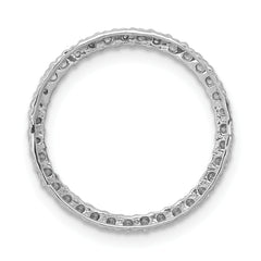 14k White Gold 1/3 carat Lab Grown Diamond VS/SI+ G+ Circle Chain Slide Pendant