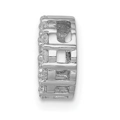 10k White Gold 1/4ct. Diamond Circle Chain Slide