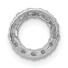 10k White Gold 1/4ct. Diamond Circle Chain Slide