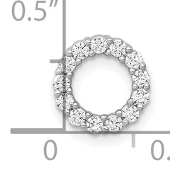 10k White Gold 1/4ct. Diamond Circle Chain Slide