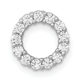 10k White Gold 1/4ct. Diamond Circle Chain Slide