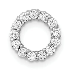 10k White Gold 1/4ct. Diamond Circle Chain Slide