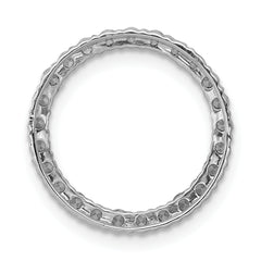 14k White Gold 1/2 carat Lab Grown Diamond VS/SI+ G+ Circle Chain Slide Pendant