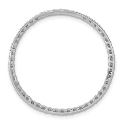 14k White Gold 1 carat Lab Grown Diamond VS/SI+ G+ Circle Chain Slide Pendant
