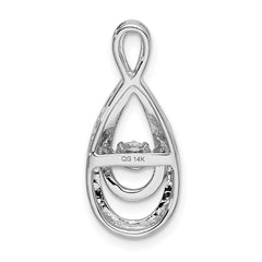 14k White Gold 1/4 carat Lab Grown Diamond VS/SI+ G+ Complete Vibrant Infinity Slide Pendant