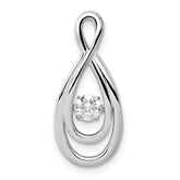 14k White Gold 1/4 carat Lab Grown Diamond VS/SI+ G+ Complete Vibrant Infinity Slide Pendant