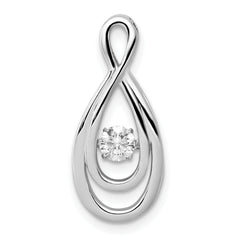 14k White Gold 1/4 carat Lab Grown Diamond VS/SI+ G+ Complete Vibrant Infinity Slide Pendant