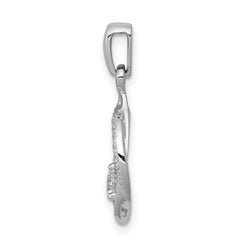 14k White Gold 1/3 carat Lab Grown Diamond VS/SI+ G+ Complete Fashion Circle and Teardrop Pendant